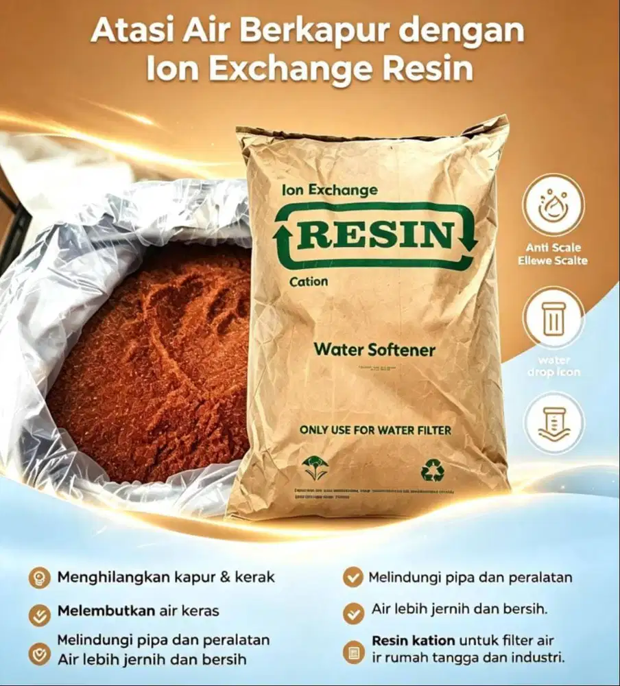 resin cation berat 25 kg