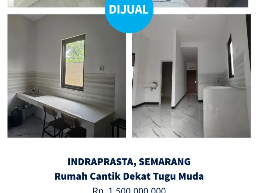 Dijual Rumah Cantik Dekat UDINUS Indraprasta Semarang Tengah