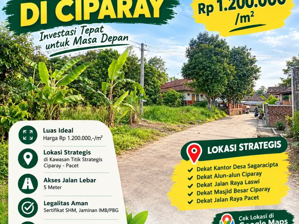 Harga Rp1,2 Juta/m² — Kesempatan Seperti Ini Jangan Sampai Lewat!