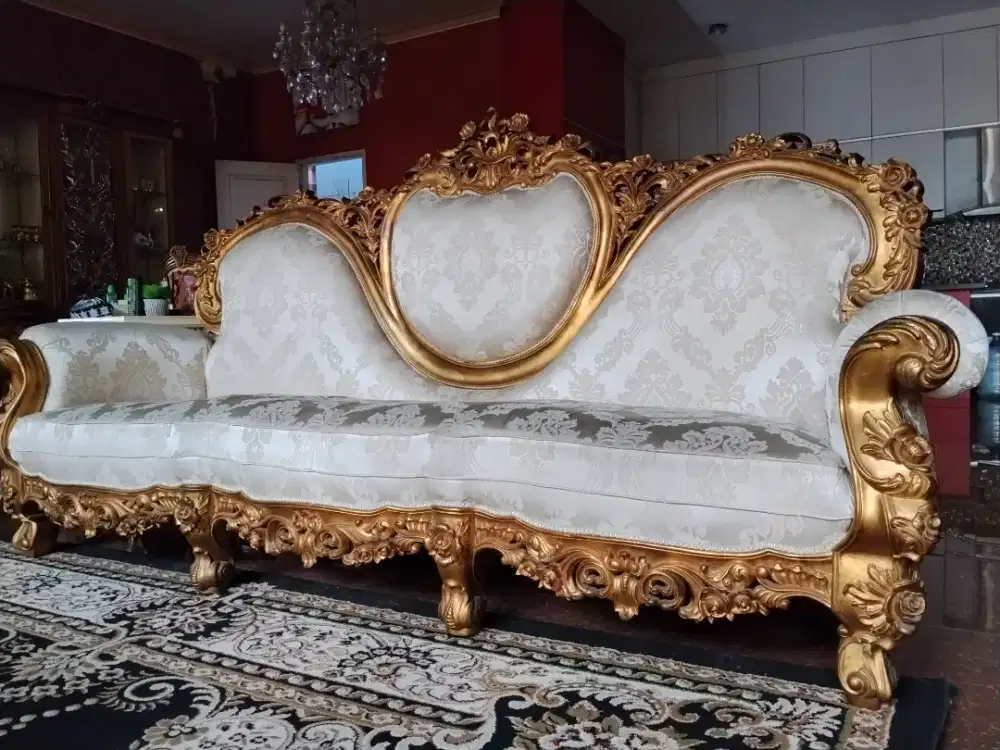 Dijual 1 set sofa kayu jati