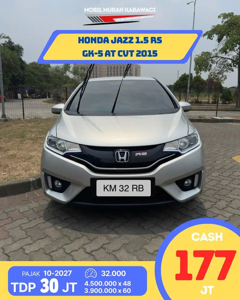 Jazz RS 2015 Silver GK5 KM 32 ribu antik