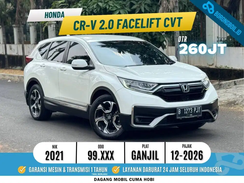 DP TERMURAH || Honda All New CRV 2.0 Cvt 2021 Facelift Putih - B1273P