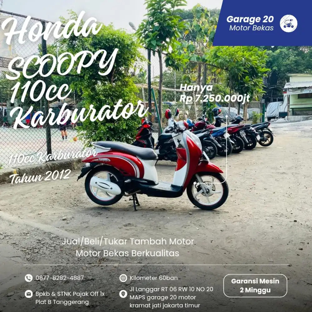 Honda Scoopy 110cc Karburator Tahun 2012