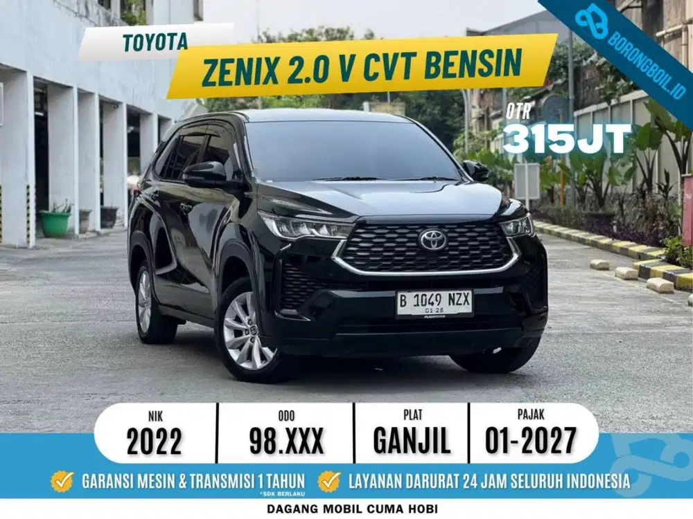 Toyota Kijang Innova Zenix V 2.0 CVT 2022 Hitam