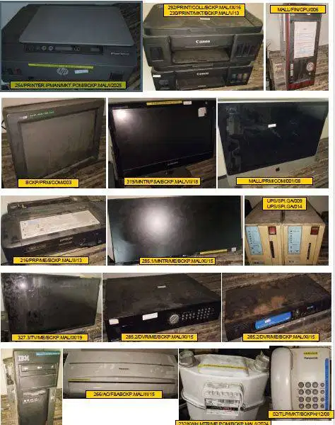 Barang bekas elektronik, Brankas, Furniture dan mesin mesin