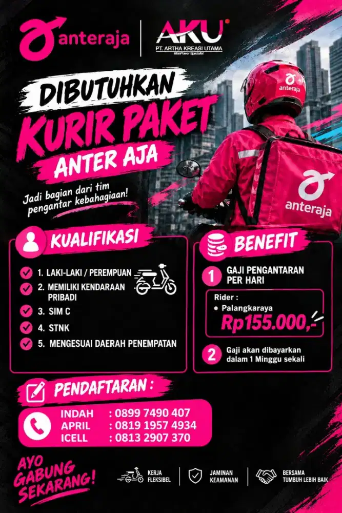 Kurir Paket Anter Aja (khusus Palangkaraya & Kalimantan)