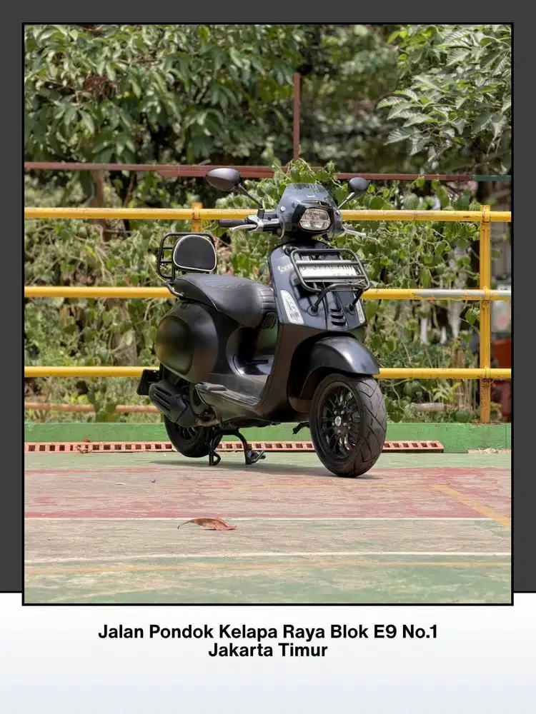 TERMURAH PIAGGIO VESPA SPRINT NOTTE 150 IGET TAHUN 2019 BLACK MATTE