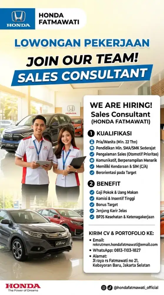 LOWONGAN PEKERJAAN SALES & MARKETING