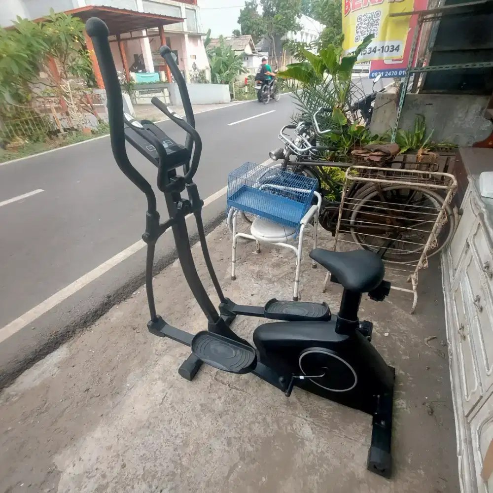Sepeda Statis Elliptical Cross Trainer 2 in 1 • Alat Olahraga/Fitness