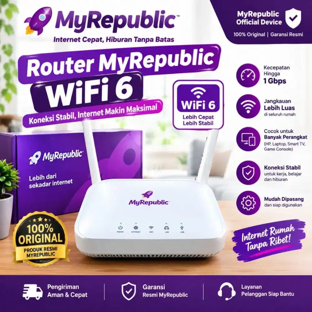 Perangkat & Layanan WiFi Internet Fiber Optic MyRepublic Resmi