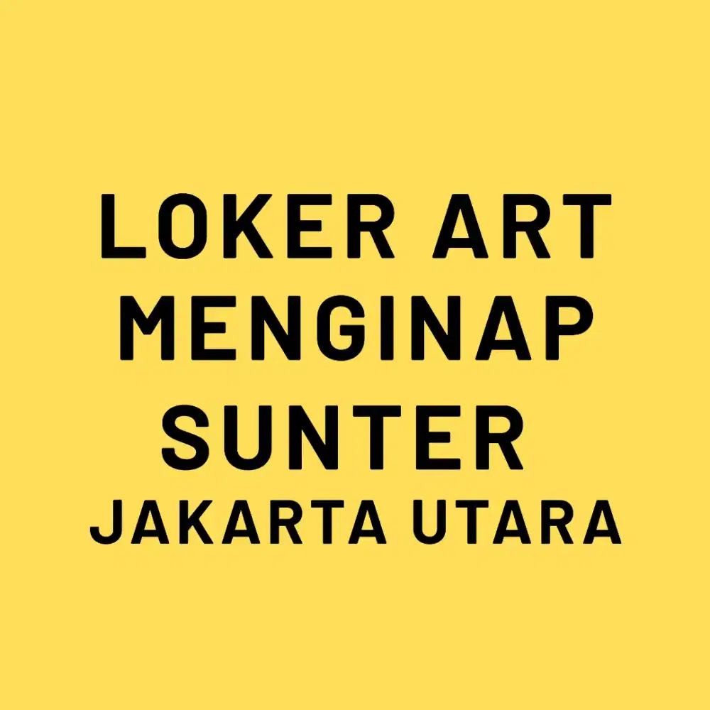 Lowongan ART menginap