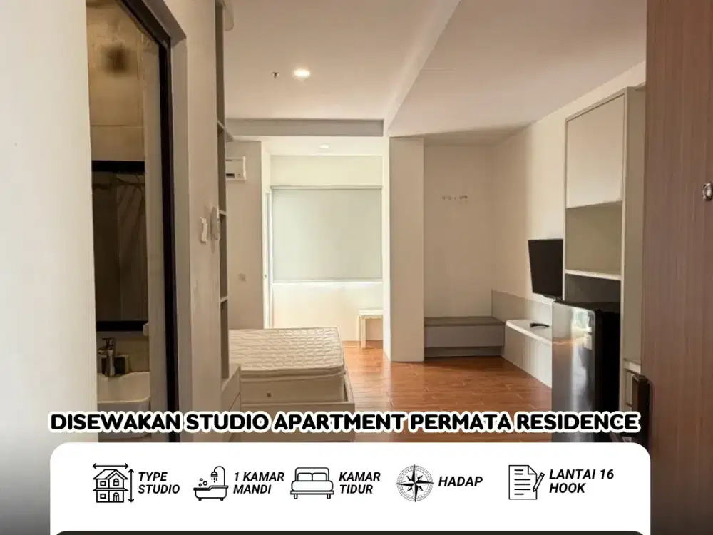 Disewakan Studio Apartment Permata Residence
