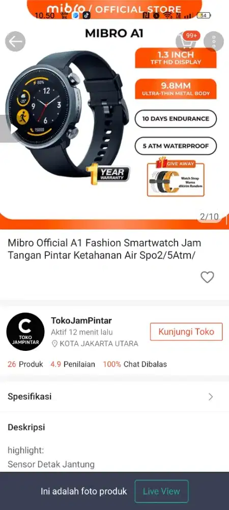 Jual smartwatch