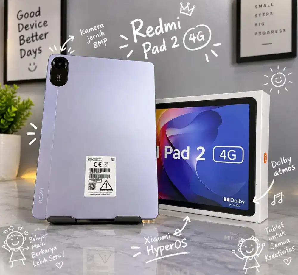 PROMO REDMI PAD 2 11IN 4G, BATREI 9000mAh Layar Besar, gaming puass