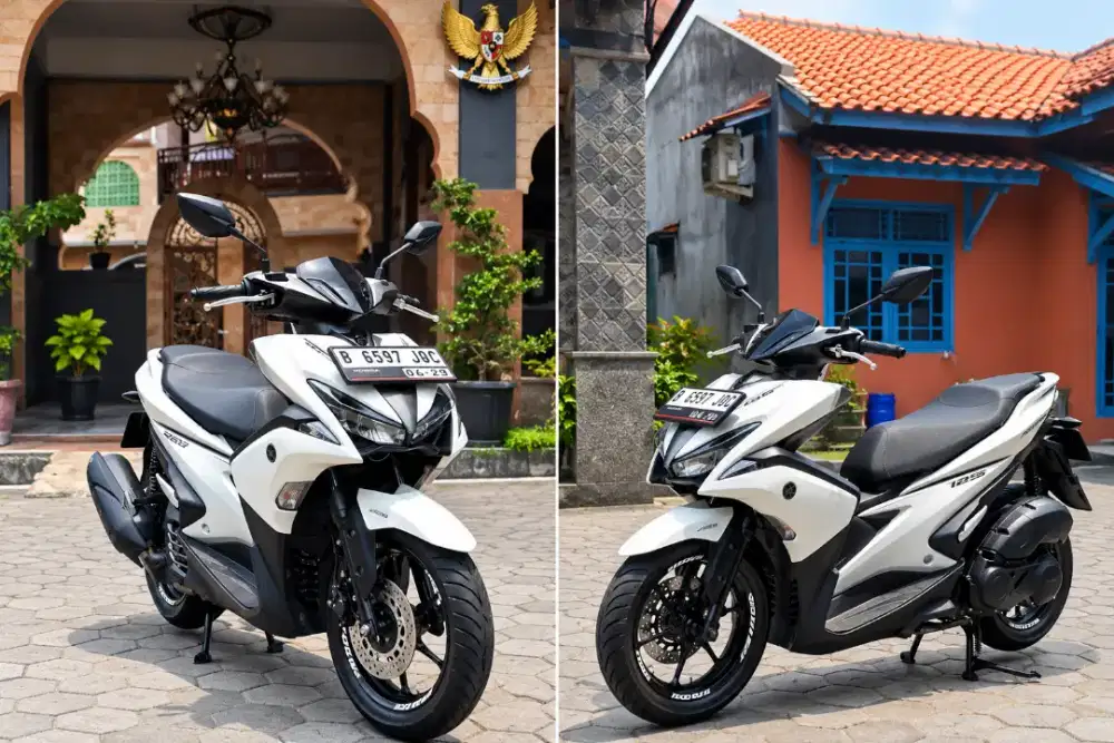 Yamaha Aerox 155 type S keyless 2018 – Putih – Siap Pakai