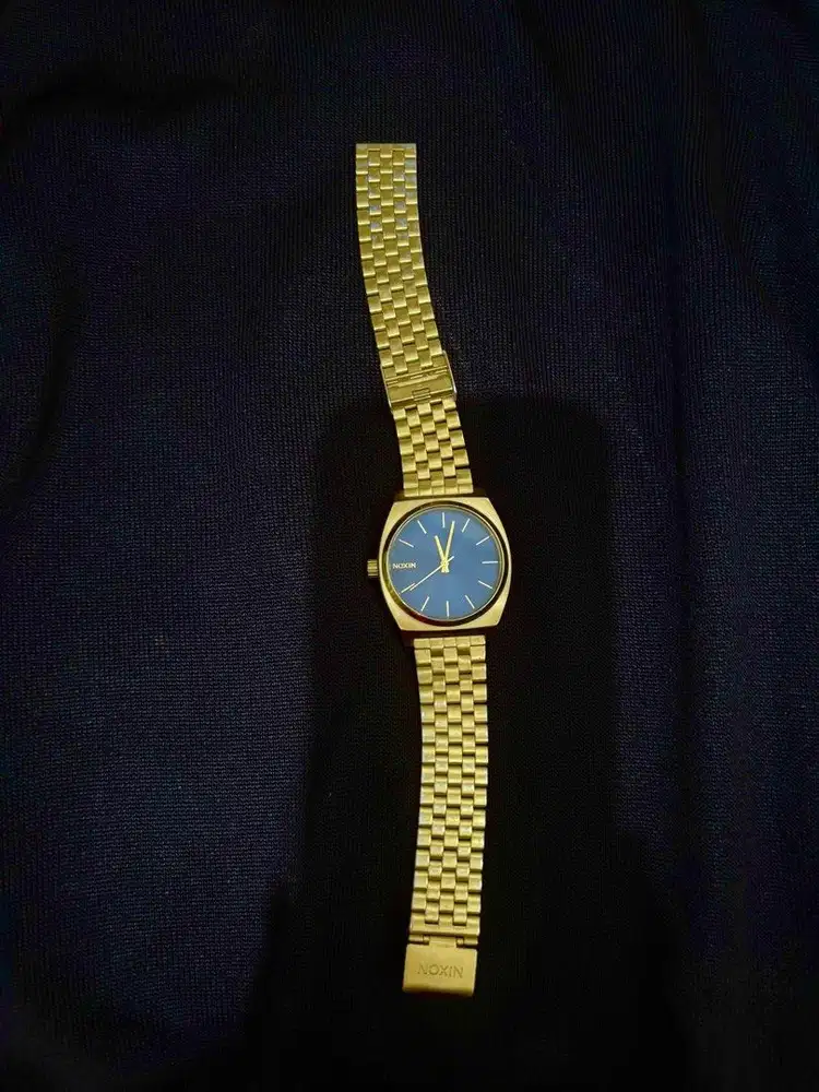 Nixon time teller gold arloji stainless steel emas casual unisex gold
