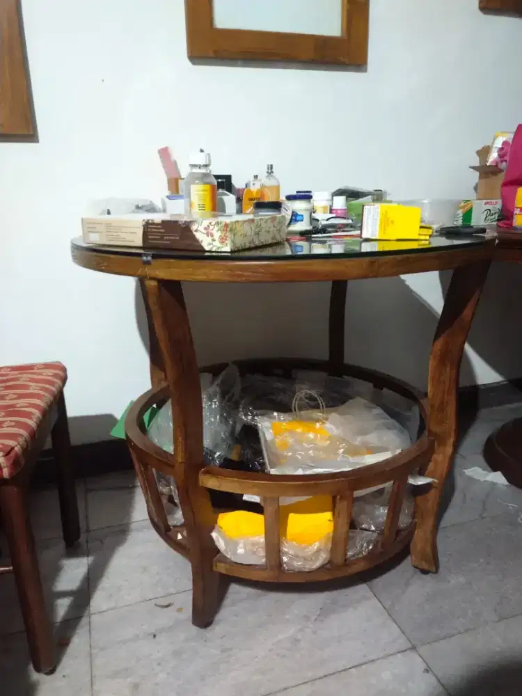 set mebel + kursi kayu