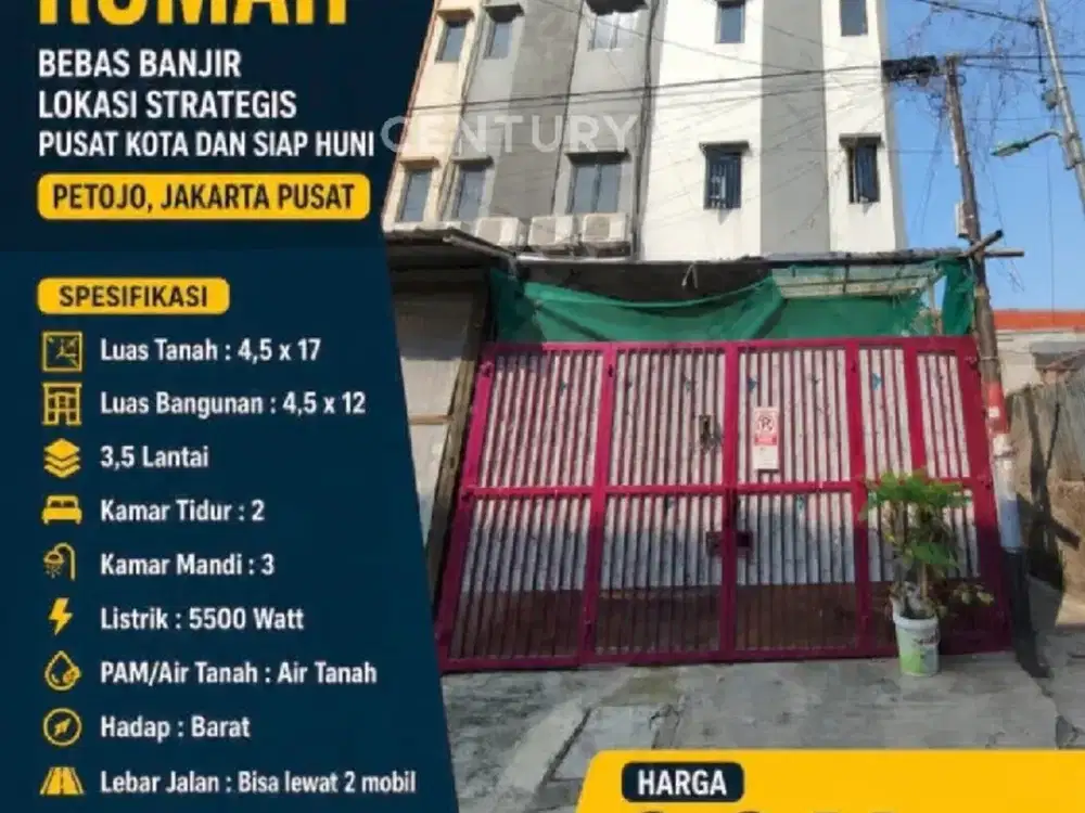 Rumah Daerah Petojo Yang Adem Dan Nyaman