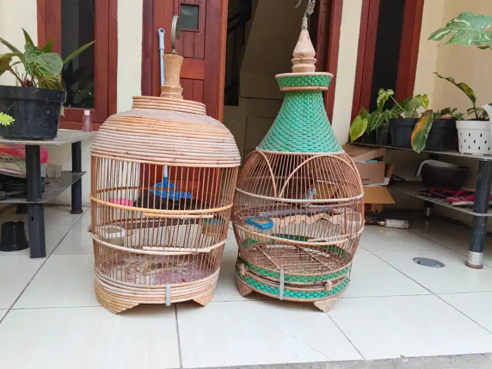Jual 2 kandang + burung perkutut