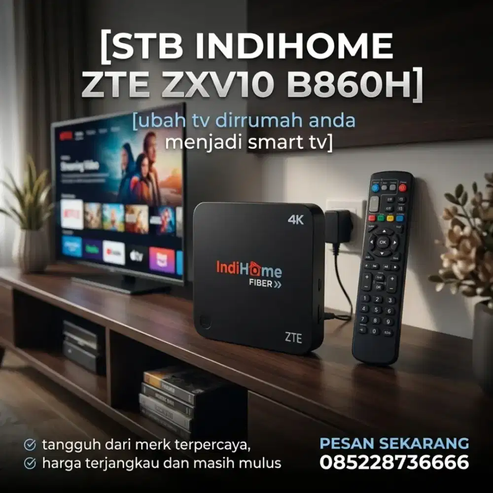 STB android indihome ZTE ZXV10 B860H full set masih mulus