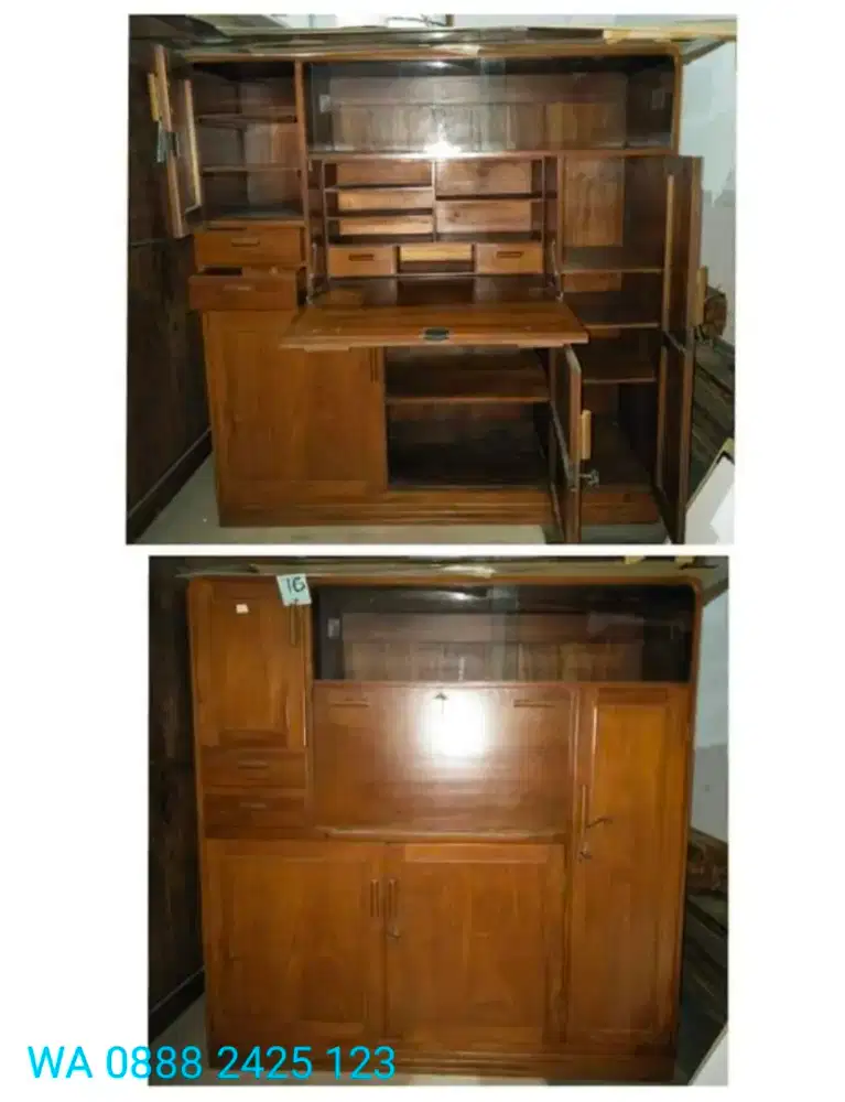 meja & lemari jati antik model artdeco