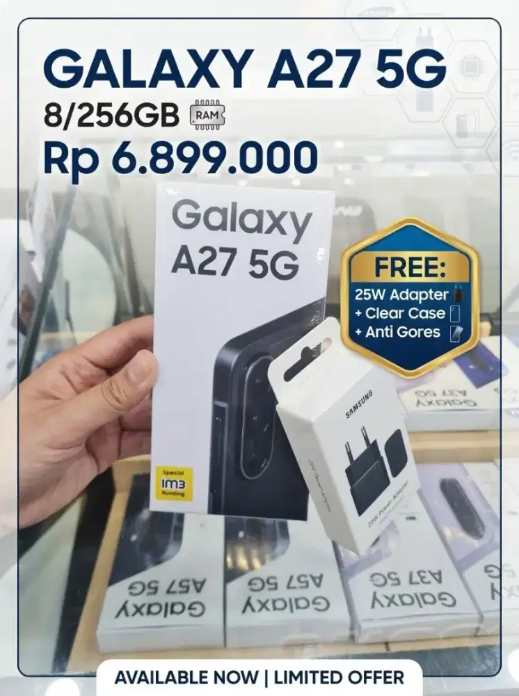 SALE A27 5G 8/256 FREE 25W + CLEAR CASE + ANTI GORES‼️
