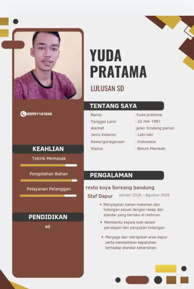 Mencari pekerjaan di bidang kuliner an