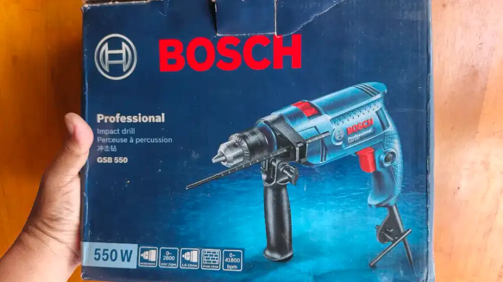 Bor listrik merk Bosch type GSB 550 W Impact Drill