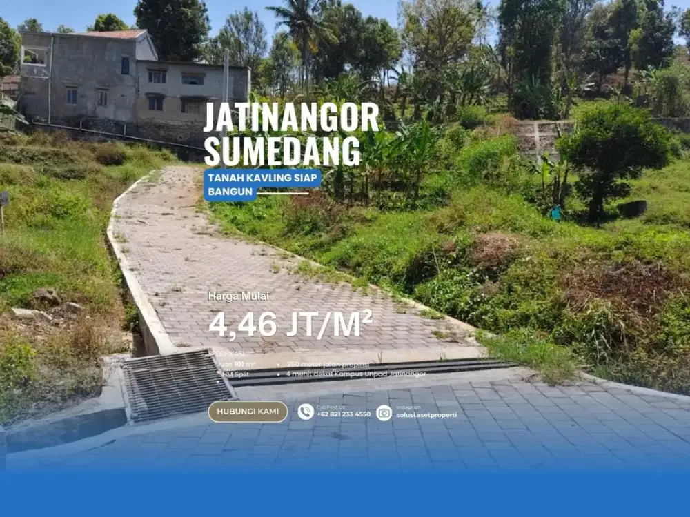 Tanah Strategis SHM 101 m² Hegarmanah Jatinangor Dekat Kampus UNPAD & IPDN Siap Bangun