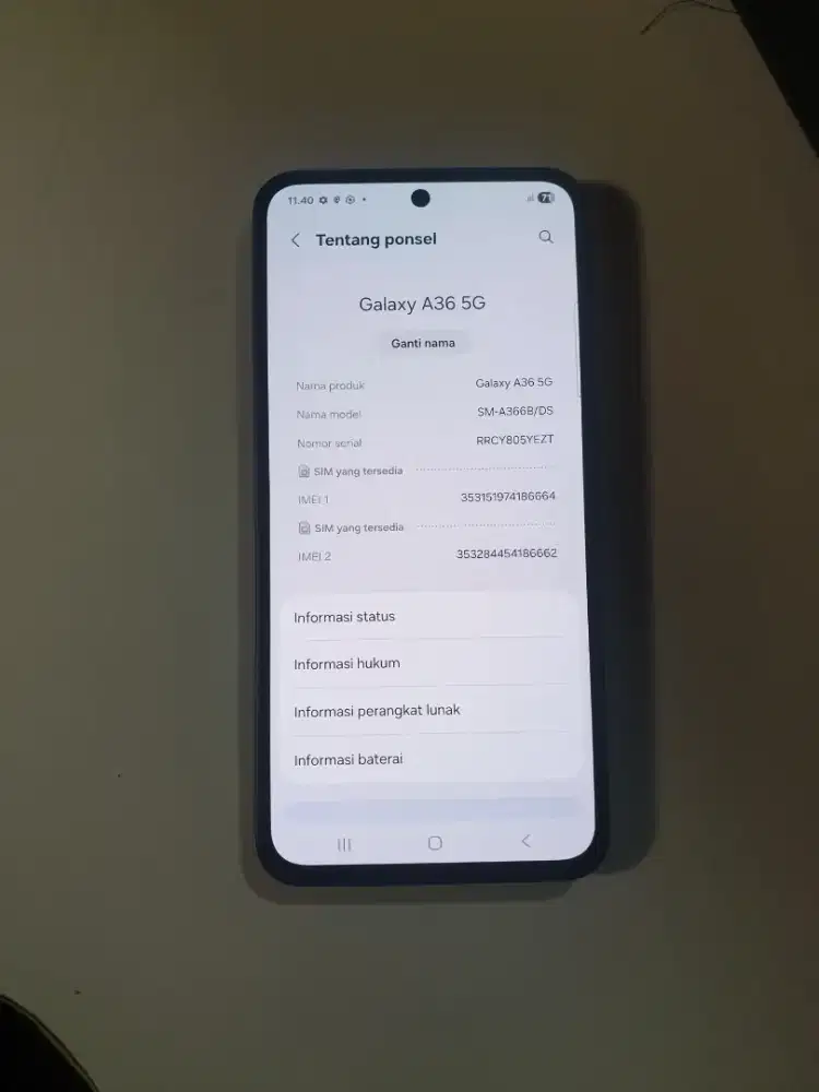 Samsung Galaxy A36 5G RAM 8/256GB SEIN Unit Only