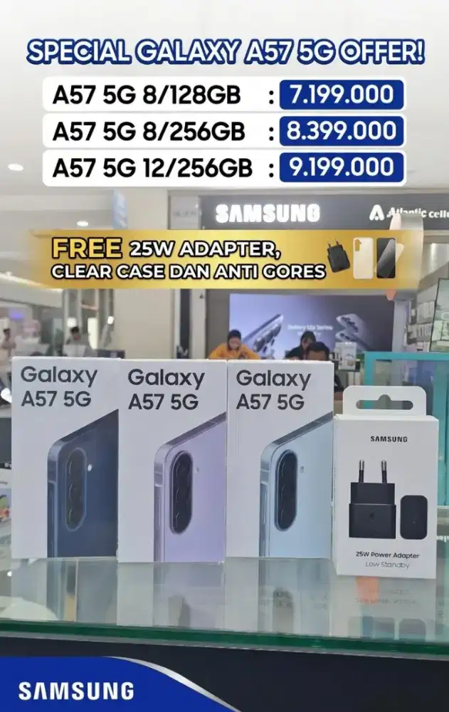 A57 SALE FREE 25W ADAPTER + ANTI GORES + CLEAR CASE‼️