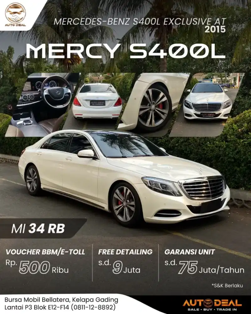 Mercedes-Benz S400L Exclusive W222 AT 2015