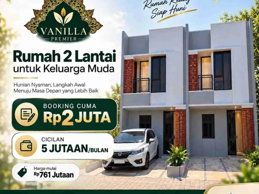 RUMAH 2 LANTAI CIBUBUR 700 JT AN HANYA 10 MENIT KE TOL LRT DAN BUSWAY Subsidi Cicilan 2 jt selama 1 th