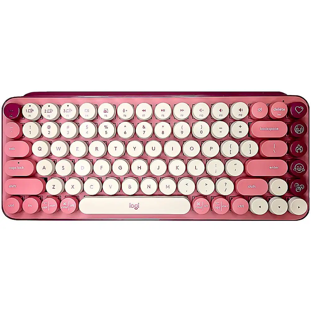 260901E Original Logitech Pop Keys Heartbreaker Rose Mechanical Blueto