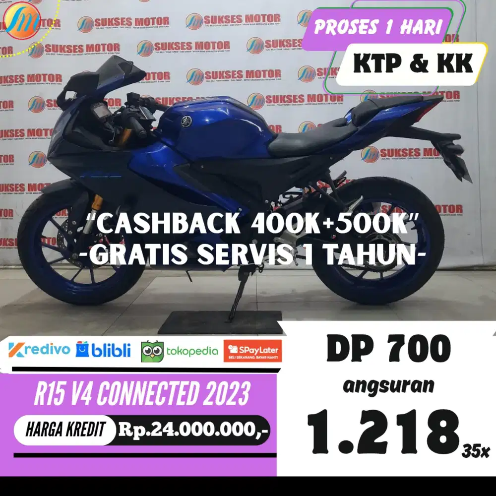 DP PROMO 700RIBU YAMAHA R15 V4 CONNECTED 2023 ANGSURAN TERJANGKAU