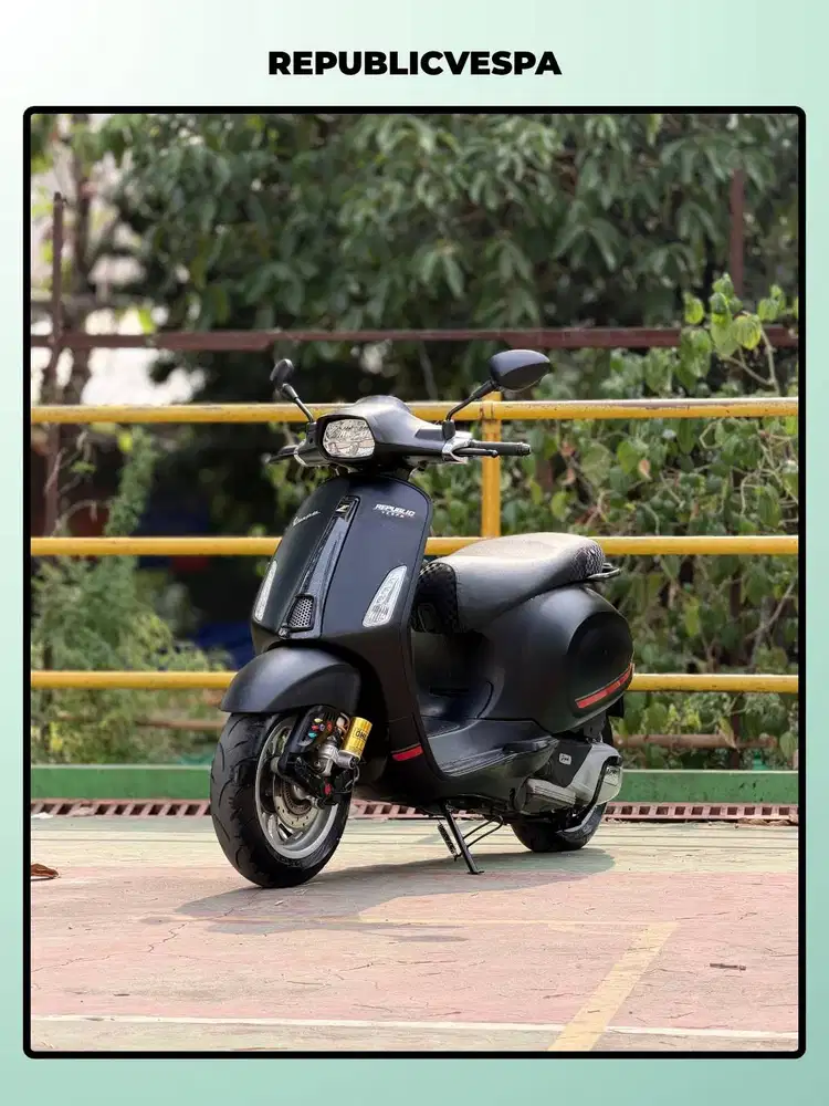 TERMURAH PIAGGIO VESPA SPRINT S150 IGET ABS LED TH 2021 BLACK OPACO