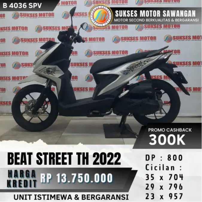 PAJAK PANJANG HONDA BEAT STREET ESP TH 2022 BISA KREDIT BERGARANSI