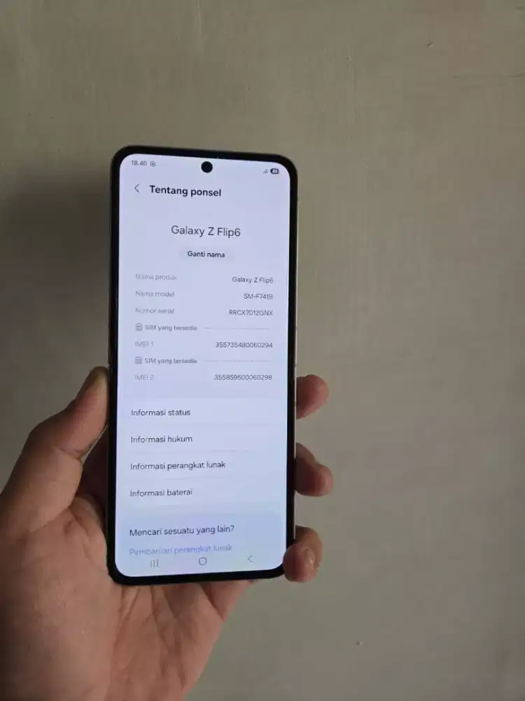 SAMSUNG GALAXY ZFLIP 6 12/512 GB GARANSI RESMI SEIN

MINUS JARONG