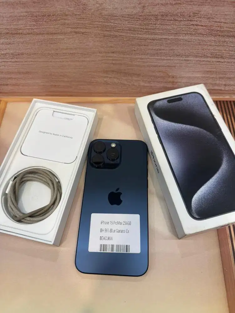 iPhone 15 Pro Max 256GB Blue inter cukai bh 86%