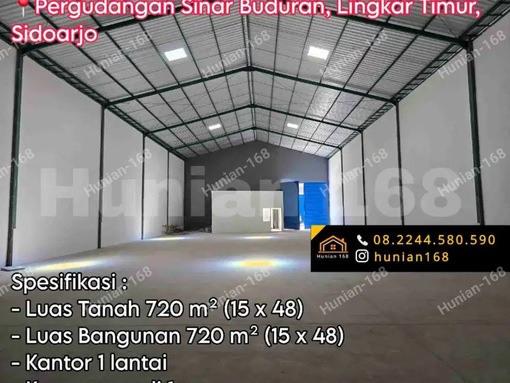 Jual Sewa Gudang Safe n Lock Lingkar Timur CIP Sirie Sinar Buduran 1 2 3 Sidoarjo Gedangan Pabrik Tanah Pergudangan Sedati Waru Kota