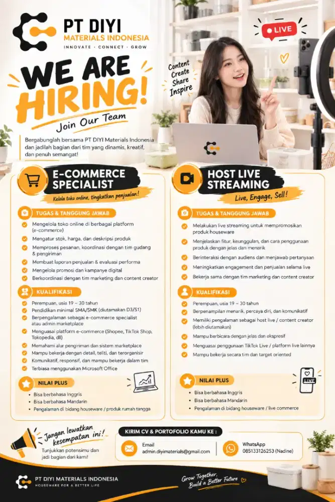 LOKER ADMIN ONLINE & HOST LIVE