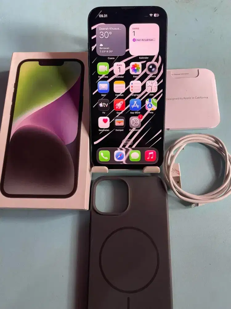 Iphone 14 128gb midnight inter all operator fulset mulus no minus