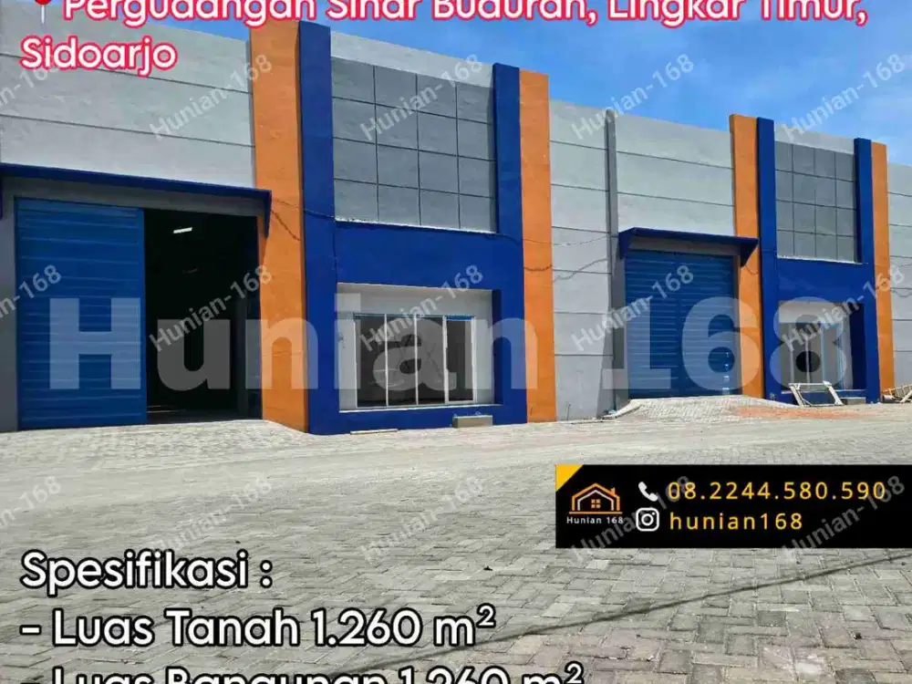 Jual Sewa Gudang Safe n Lock Lingkar Timur CIP Sirie Sinar Buduran 1 2 3 Sidoarjo Gedangan Pabrik Tanah Pergudangan Sedati Waru Kota
