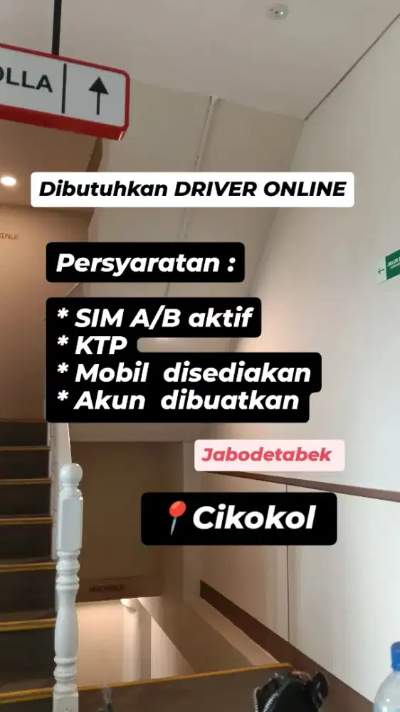 Dicari Driver Area Jabodetabek
