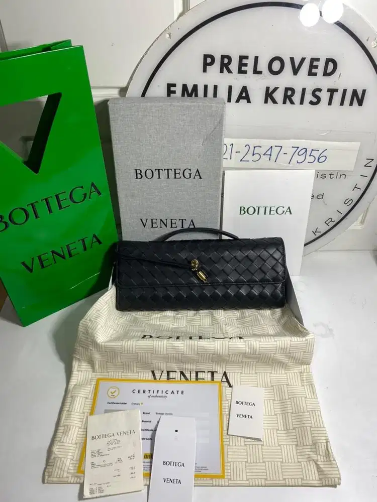 Preloved Andiamo Clutch Black ghw authentic