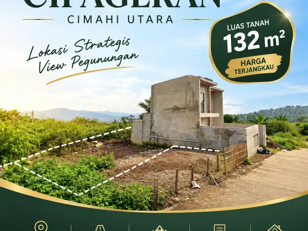 Kavling 132 m² Cipageran Cimahi Utara – Lokasi Strategis, View Pegunungan