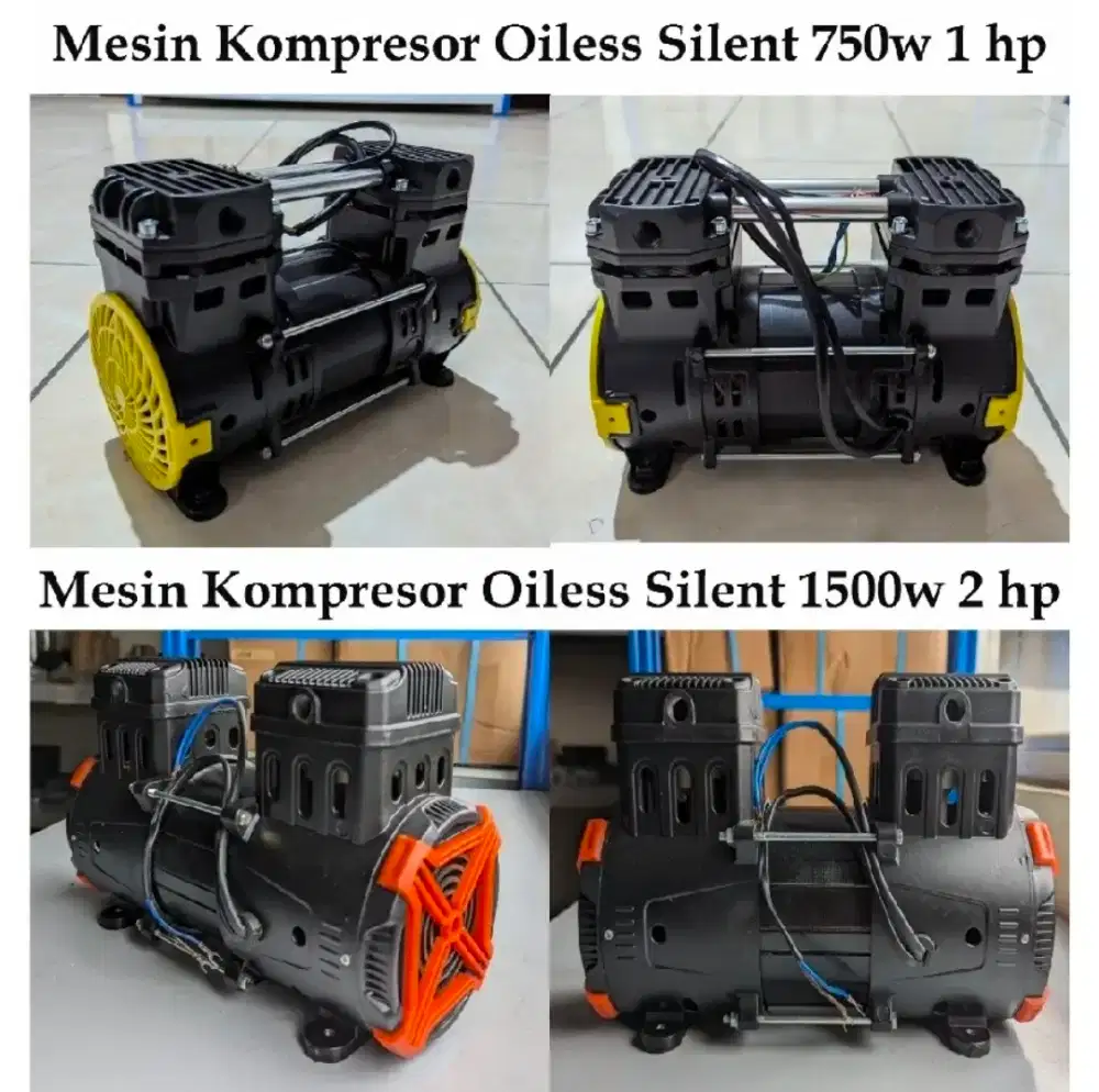 mesin kompresor Oiless Silent 750w dan 1500w RJC