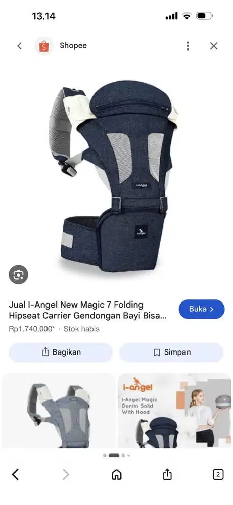 Dijual murah gendongan bayi hipseat , nego