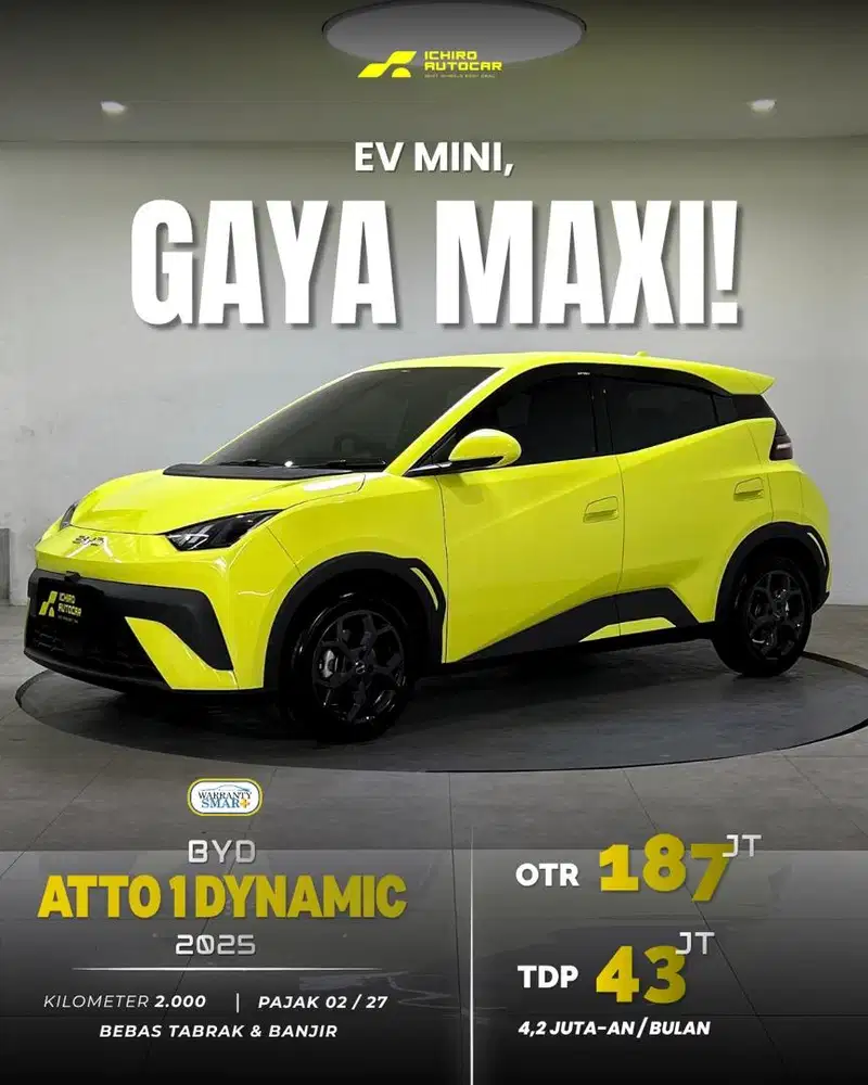 [FREE ASURANSI] BYD ATTO 1 DYNAMIC 2025