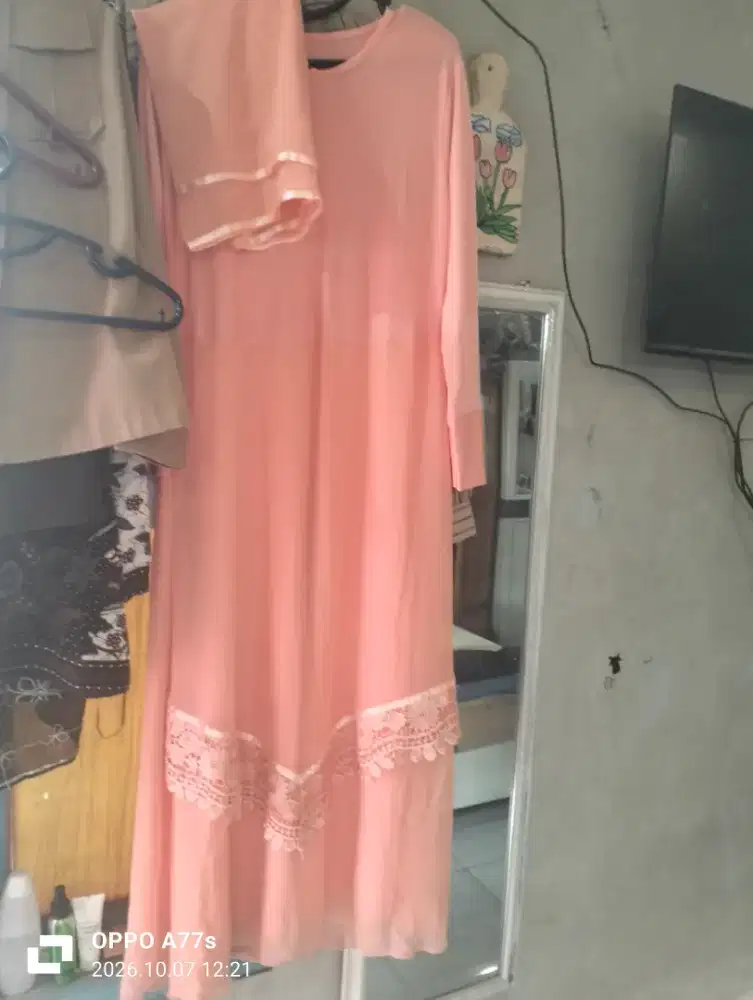 Baju muslim warna orange